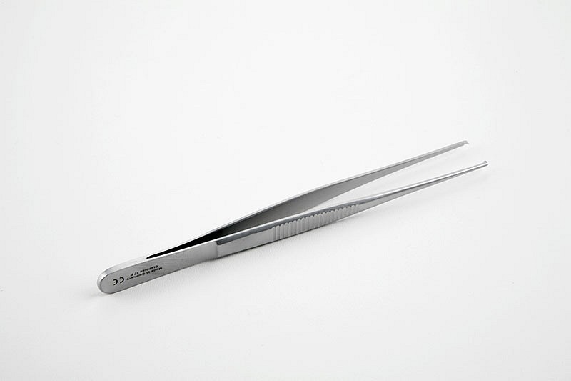 Medicon, pincet, kirurgisk, lige, slank, 1 x 2 tænder, 13 cm
