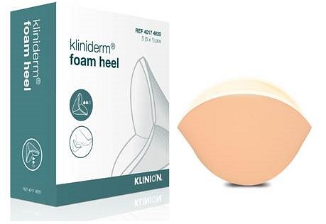 Kliniderm Foam, hælbandage uden klæb, steril, 13 cm x 19,5 cm