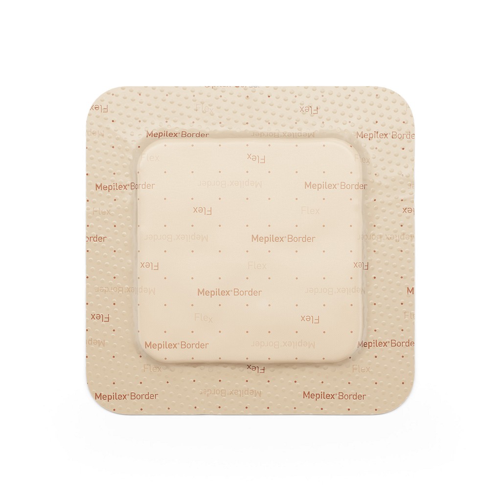 Mepilex Border Flex, fleksibel skumbandage m/border og silikone, steril, 12,5 cm x 12,5 cm