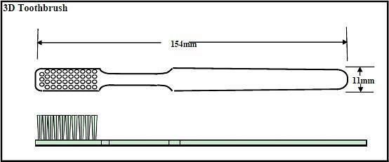 AST, Tandbørste m/tandpasta, blå, engangs, enkeltpakket, 15,4 cm