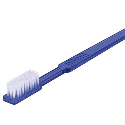 AST, Tandbørste m/tandpasta, blå, engangs, enkeltpakket, 15,4 cm