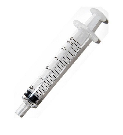 Sol-M, sprøjte, luer, 3-komp., steril, 3 ml