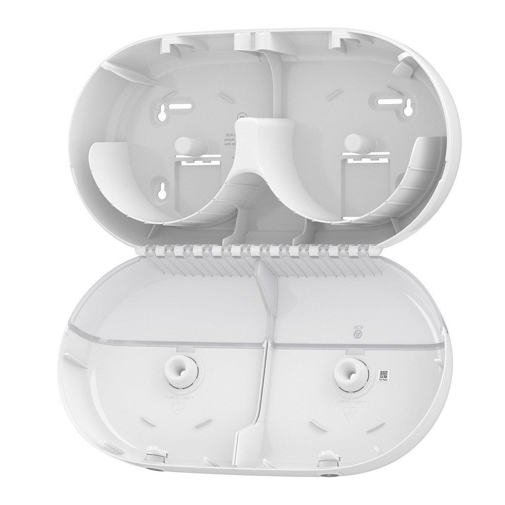 Tork Dispenser, SmartOne Mini Twin til Toiletpapir,T9, Hvid