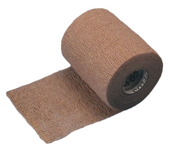Co-Plus, selvhæftende bind, beige, 10 cm x 3 m