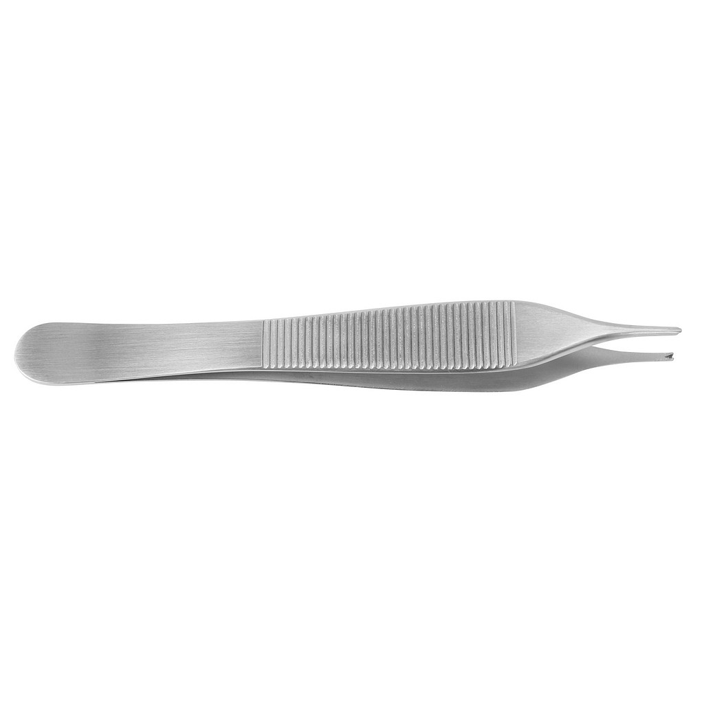 Nopa, pincet, kirurgisk, Adson, 1x2 tænder, 12 cm