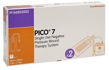 PICO7, Kit m/pumpe og 2 bandager, steril, 10 cm x 20 cm