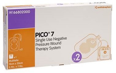 PICO7, Kit m/pumpe og 2 bandager, steril, 15 cm x 20 cm