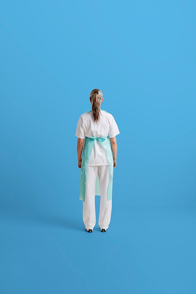 Trioapron Core, Forklæde i 70% genanvendt plast, grøn, 80 cm x 125 cm