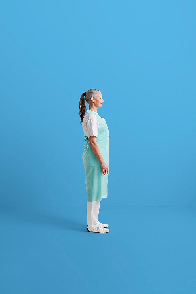 Trioapron Core, Forklæde i 70% genanvendt plast, grøn, 80 cm x 125 cm