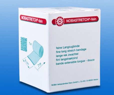 Nobastretch F, kompressionsbind fin, enkeltpakket, 10 cm x 7 m