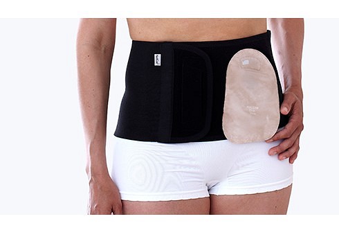 NordiCare StomiSoft, stomibælte, elastisk, H: 20 cm, velcro, sort, X-large/110-125 cm