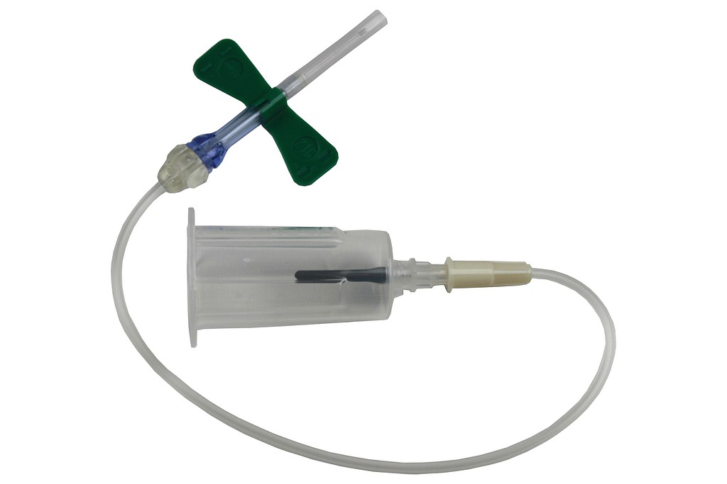 Vacuette, blodprøvetagningssæt med holder, safety pull, 19cm, 21G x 3/4in, 0,8 mm x 19 mm