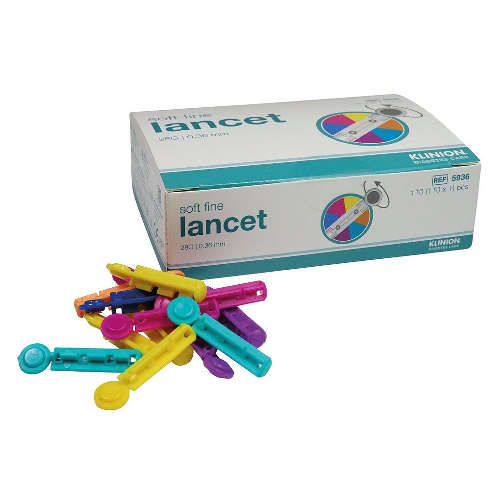 Klinion, Soft fine lancetter ass. farver, steril, 30G (0,31 mm)