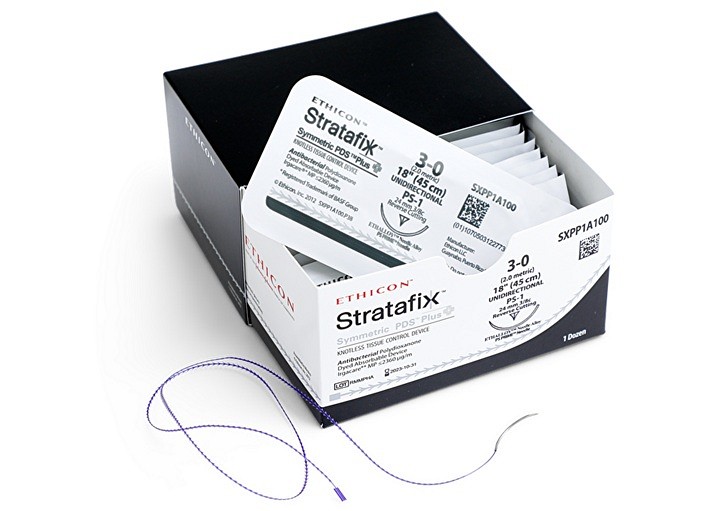 Ethicon Stratafix Symmetric sutur, violet, 60 cm, OS-8 nål, steril, 1