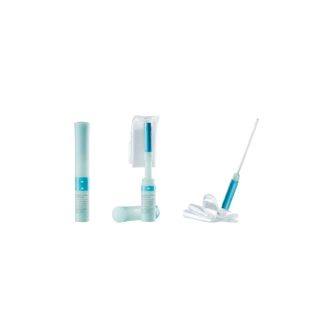 SpeediCath Compact Set, 9 cm kateter og 750 ml urinpose, til kvinder, ch 10