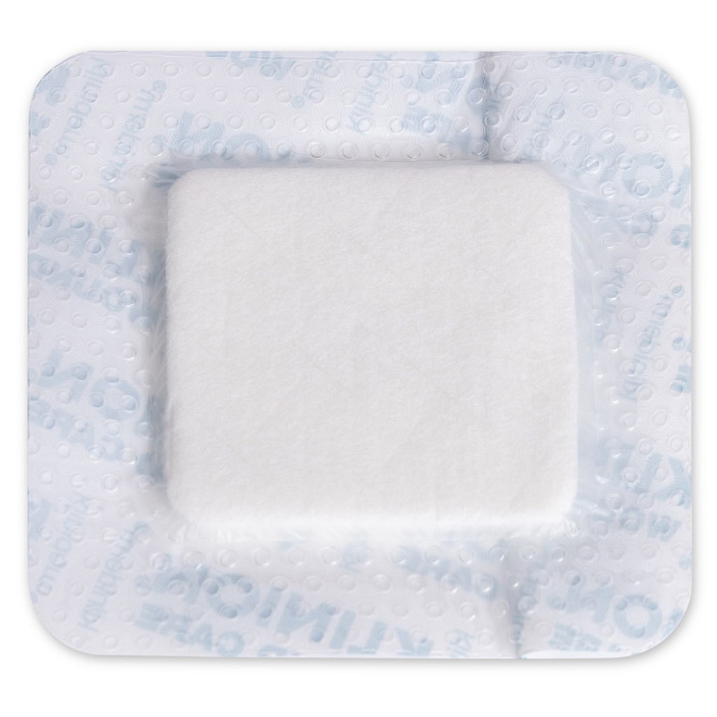 Kliniderm Foam Silikone Border, Flexible, steril, 7,5 x 7,5 cm