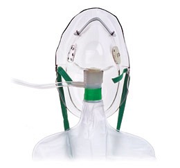 Hudson maske med reservoir, til barn, latexfri, 2,1 m slange, engangs