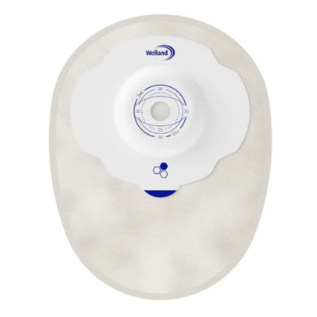 Aurum Plus Soft convex 1-dels colostomipose, midi, beige, Ø 13-48 mm