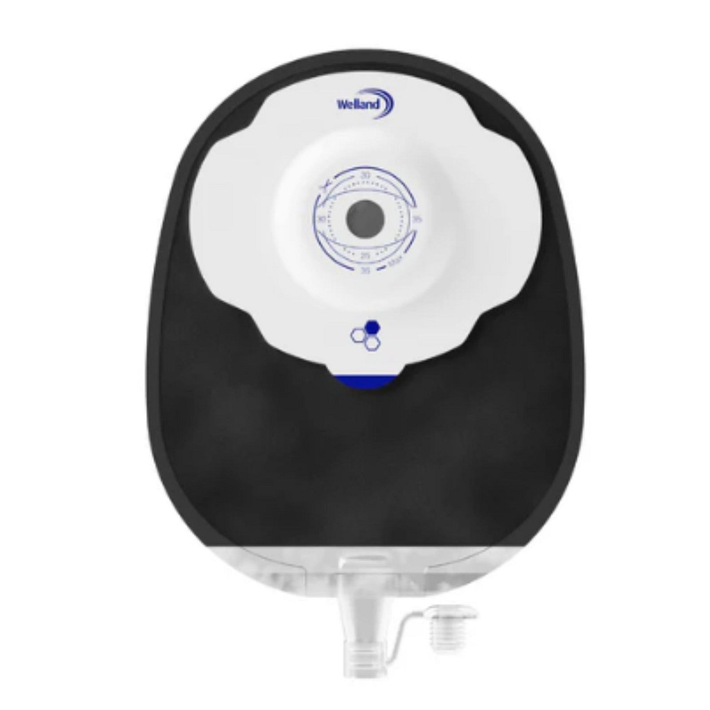 Aurum Plus Soft convex urostomi pose, midi, sort, Ø 13-25 mm