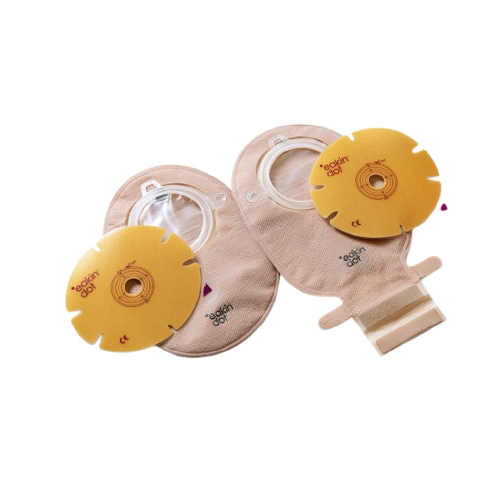 Eakin dot 2-dels ileostomipose, Maxi, vindue, beige, 60 mm ring