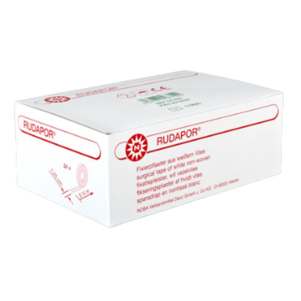 Rudapor, Fikseringstape, hvid, 5 cm x 9,14 m
