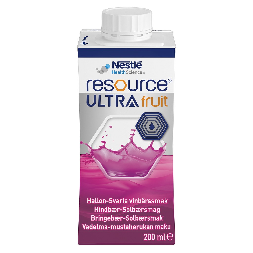 Resource Ultra Fruit, hindbær/solbær, 200 ml