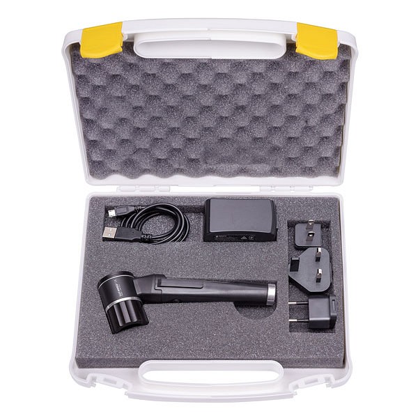 Luxamed LuxaScope dermaskop, LED 3,7 V, m. kontaktplade, m. skala, incl. USB-lader, sort