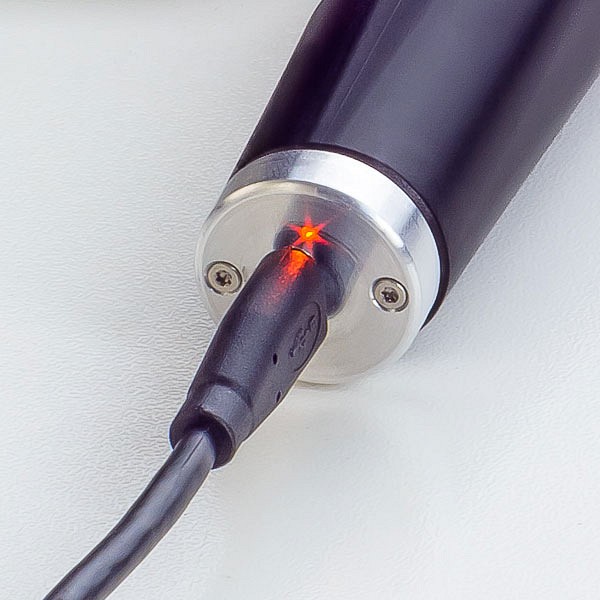 Luxamed LuxaScope dermaskop, LED 3,7 V, m. kontaktplade, u. skala, incl. USB-lader, sort