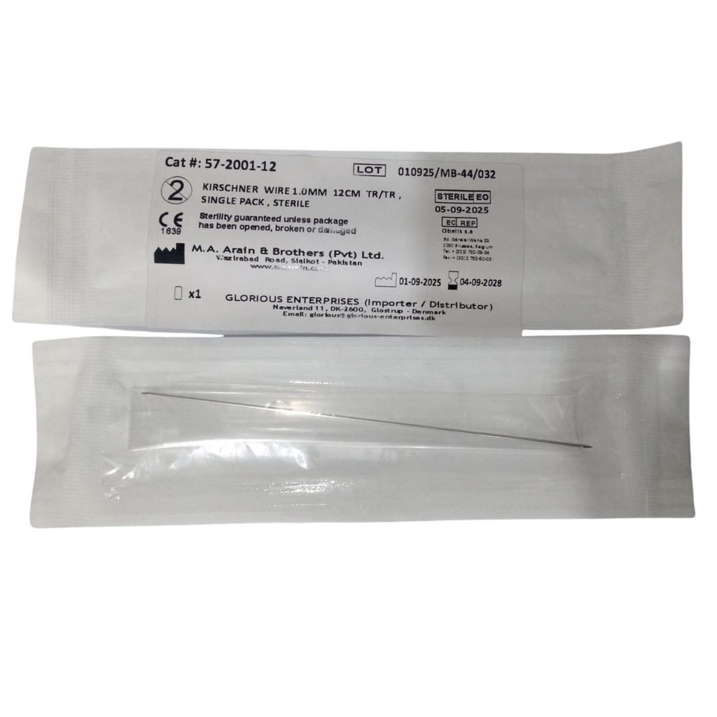 K-tråd, Kirchner wire Ø1.0mm 12 cm TR/TR, single pack, sterile
