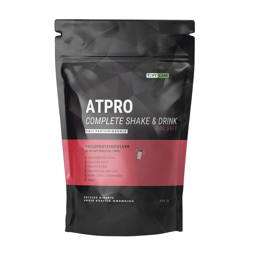 Atpro Complete Shake & Drink, rød saft, blandede bærsmg, 500 g