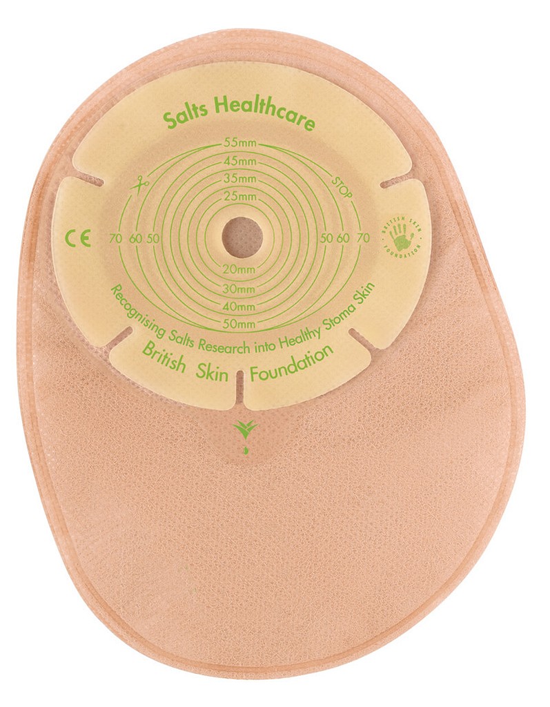 SALTS Confidence Natural, 1-dels colostomipose, Midi, vindue, beige, 13-55/70 mm