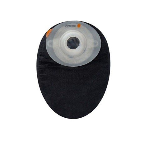 NovaLife TRE 1 Soft Conveks, 1-dels colostomipose, Midi, vindue, sort, Ø 15-34 mm