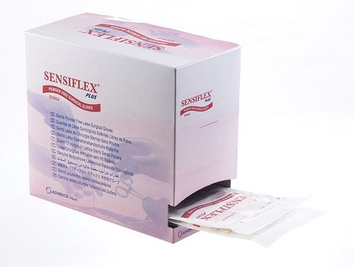Sensiflex Plus latex, op handske, pudderfri, hvid, str. 6,5