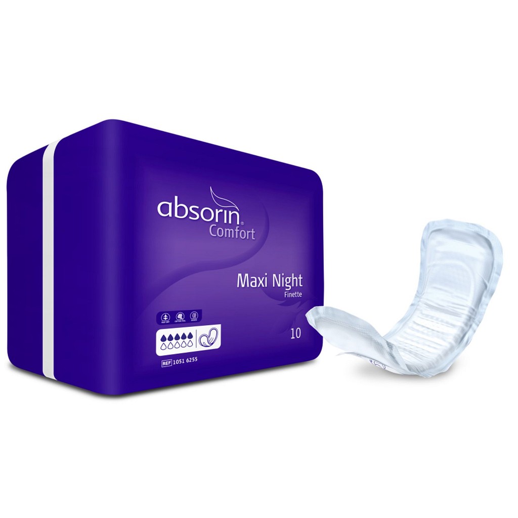 Absorin Finette drypbind, maxi night, 21 cm x 50 cm, 1100 ml