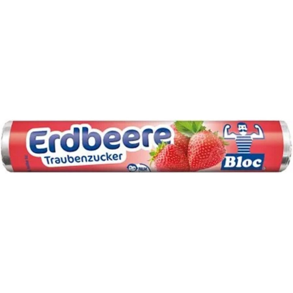 Bloc, druesukker, jordbær, 42 g