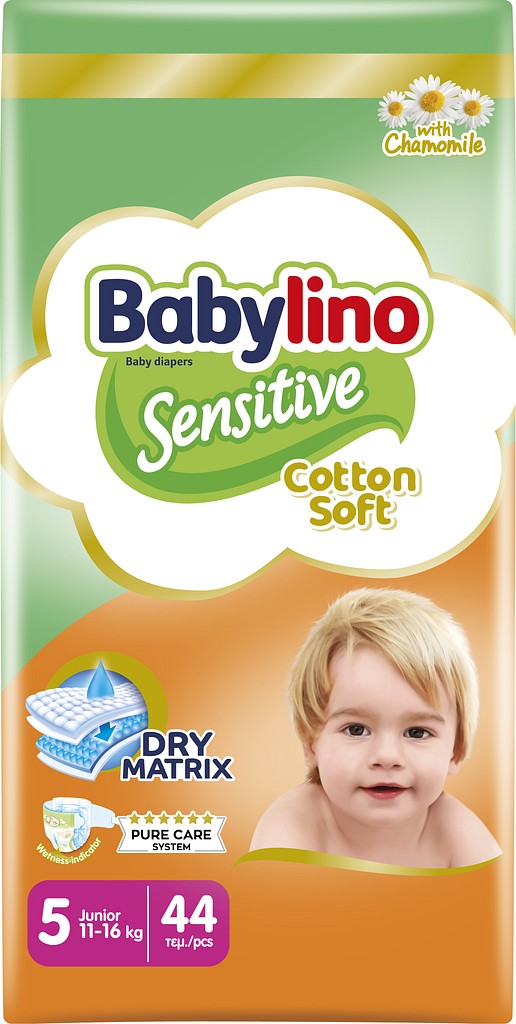 Babylino Sensitive, str. 5, åben ble, 11-16 kg