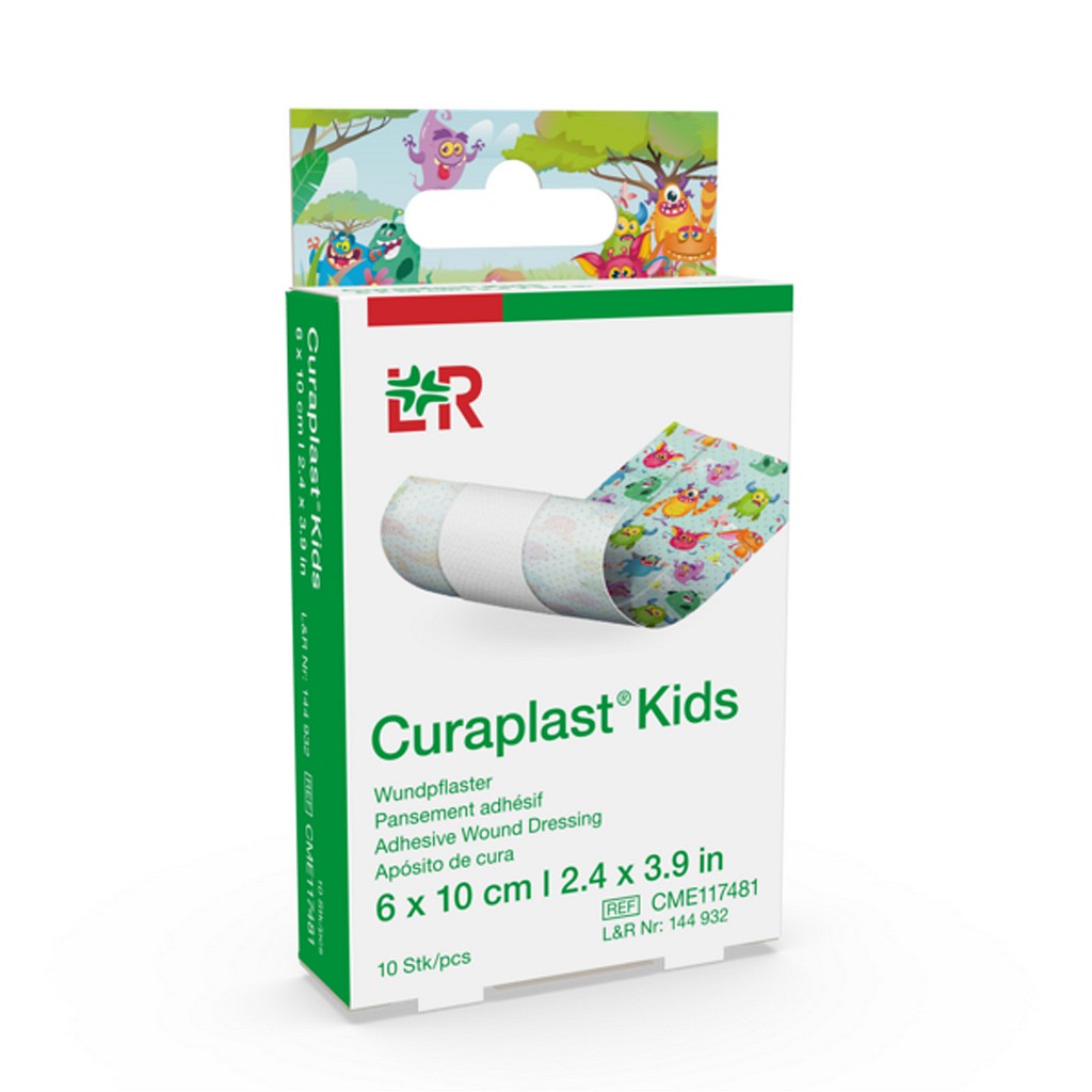 Curaplast, børneplaster med farverige figurer, 6x10cm