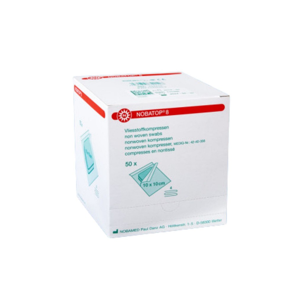 Nobatop, kompres, non woven, brev a 2 stk., steril, 10 cm x 10 cm