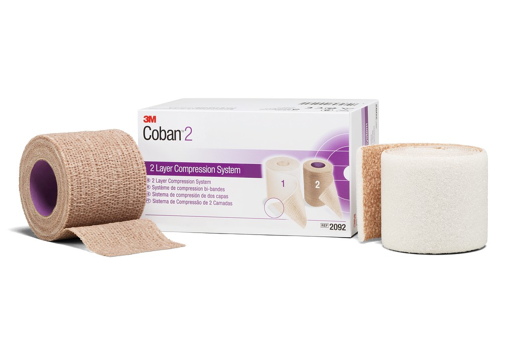 Coban 2 kompressionsbeh, bind skumlag 5cmx1,2m, kompres.lag 5cmx2,7m