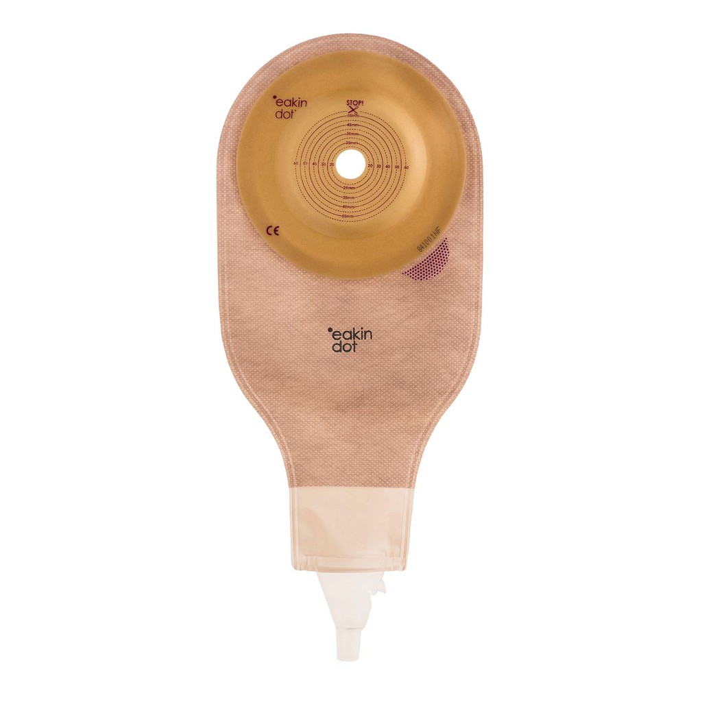 Eakin Dot Soft Convex, 1-dels ileostomipose, high-output, opklip, beige, 15-40 mm