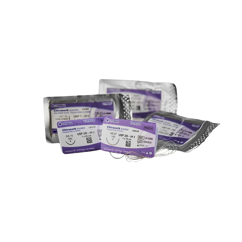 Vitrex Chirasorb, sutur, violet, 45 cm, DS 10, steril, 7-0