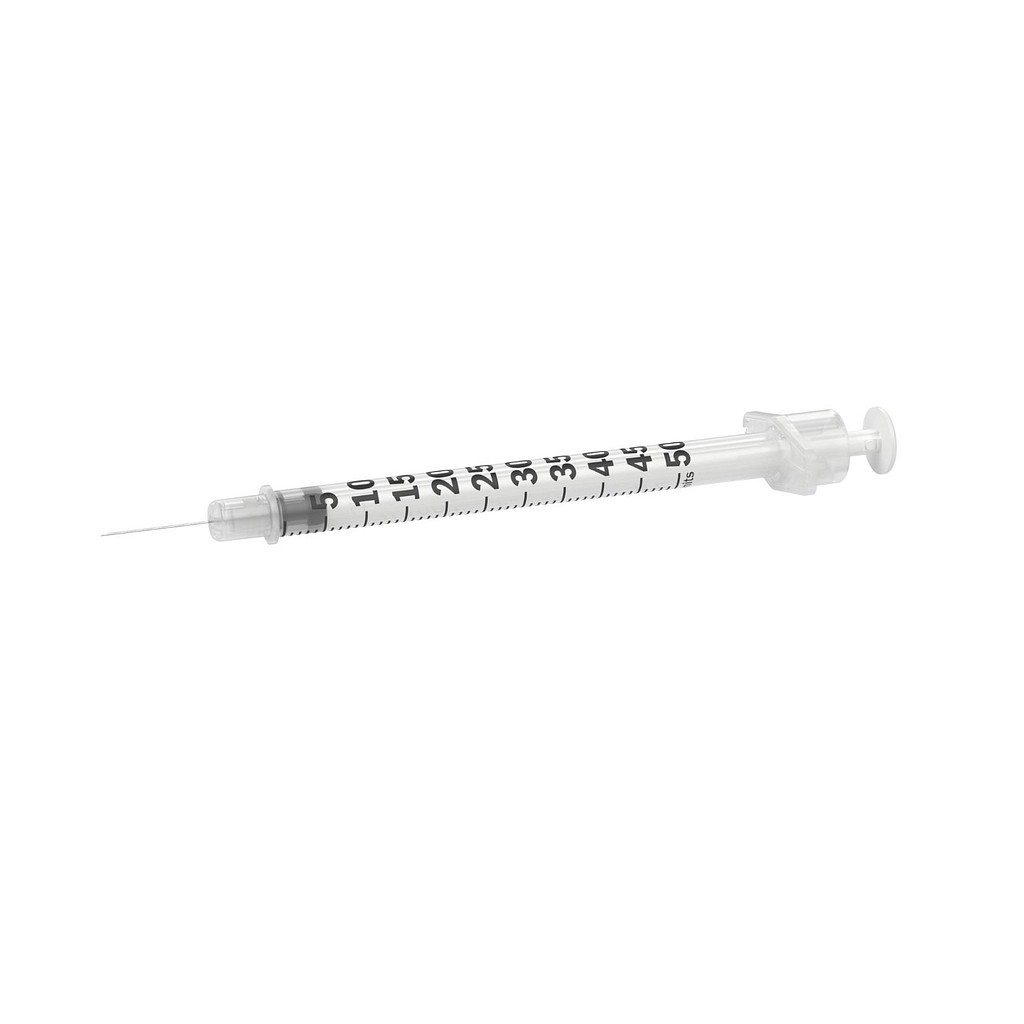 Embecta Insulinsprøjte, U-100, 0,5 ml med kanyle, steril, 29G x ½ , 0,33 mm x 12,7 mm