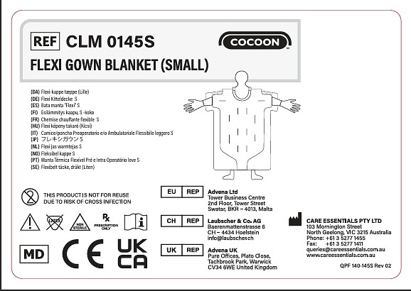 Cocoon Engangs Flexi poncho varmetæppe – small Slangetilslutninger: 3