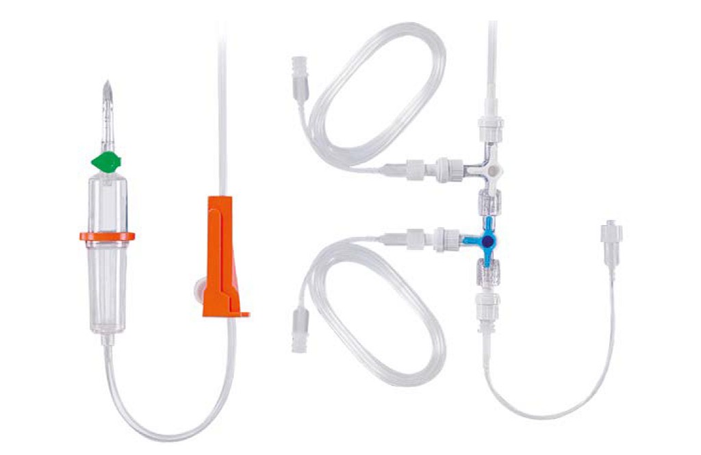 TIVA sæt, Infusionssæt incl. 2 x 3-vejsh., 2 x forlængerslan, 200 cm