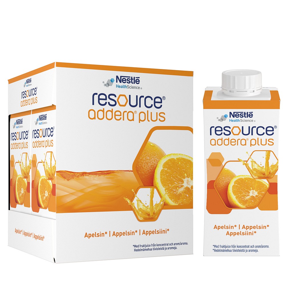 Resource Addera Plus, appelsin, 4x200ml