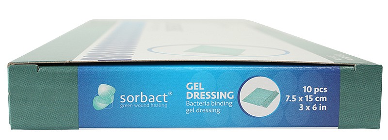 Sorbact Gel Compress, hydrogel kompres steril, 7,5 cm x 15 cm