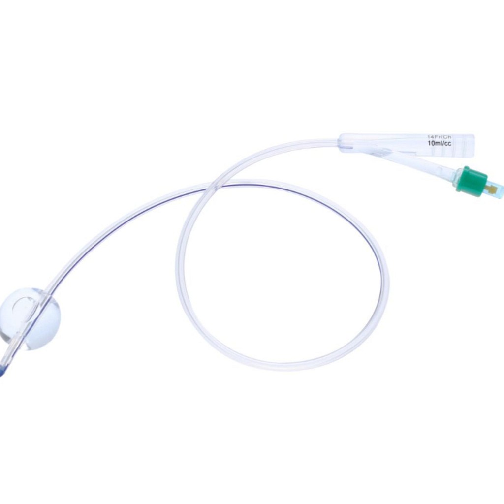 Madewell 2-vejs Foley silikone, ballonkateter, Nelaton, Ch 12, 60 cm, steril, 10 ml
