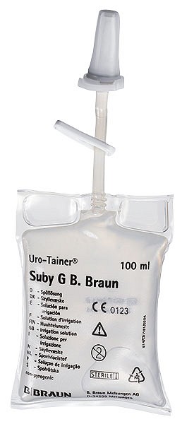 Uro-Tainer Suby G, skyllevæske til ballonkatetre, 3,2% citronsyre, st, 100 ml
