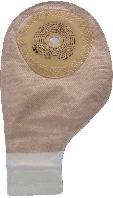 Moderma Flex, 1-dels ileostomipose, Midi, LnR, kulfilter, beige, Ø 15-55 mm