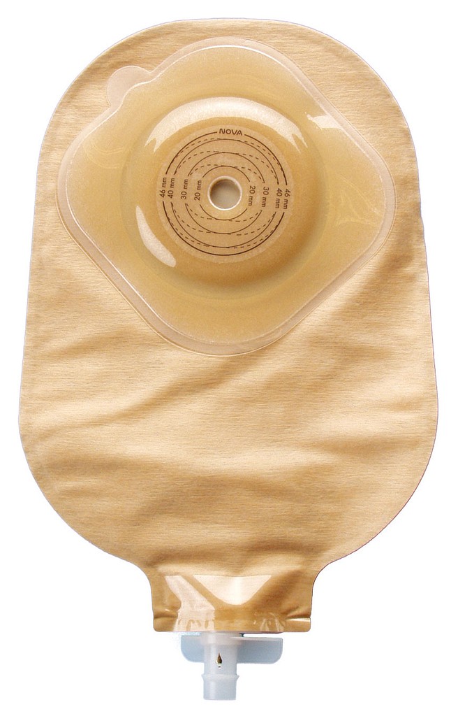 Nova 1 X3, 1-dels urostomipose u.kulfilter, beige, Ø 12-46 mm